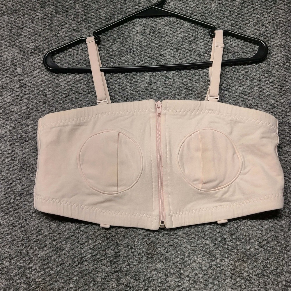 Pumping Bra Adjustable Size L-XL Neutral Pink Lansinoh Hands-Free Simple Wishes